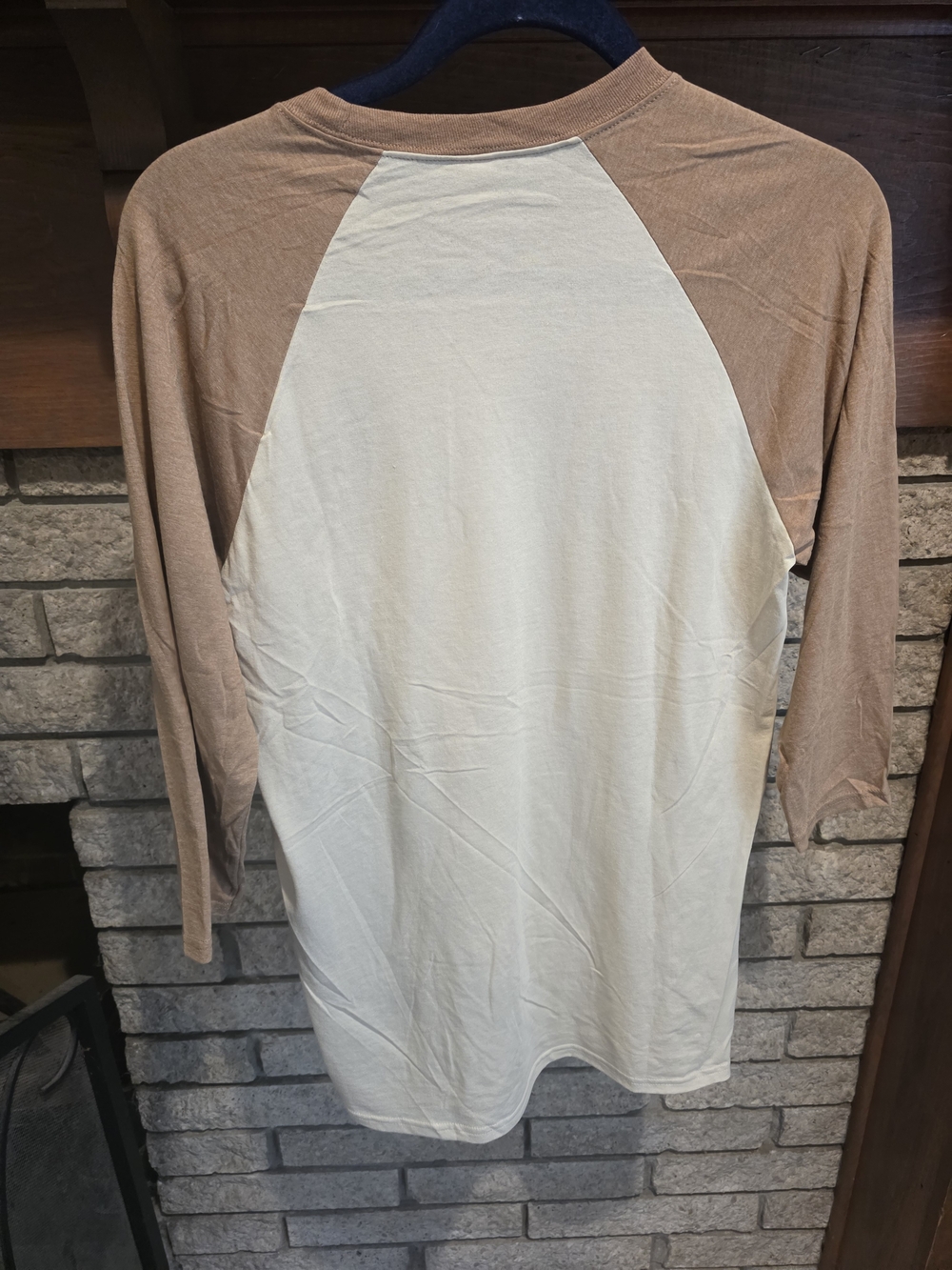 Simply Southern Beige and Tan Dog Mom Raglan Long Sleeve Tee - Picture 4 of 5